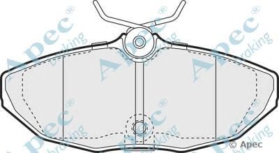 APEC BRAKING pad1226 -  Комплект тормозных колодок, дисковый тормоз